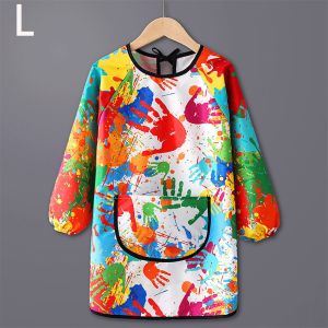 JAYQQ Long Sleeved Kids Painting Apron Polyester Waterproof Baking Bibs Gifts Cosplay Costume Cooking Apron