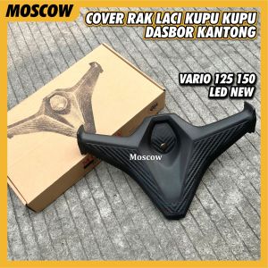DASHBOR LACI DEPAN MOTOR HONDA VARIO NEW MOSCOW ABS TEBAL TANPA BAUT Cover rak Rack Laci kupu kupu Vario 125 150 Led New K59J 2018 2019 2020 2021 2022 Original Hitam Motif Karbon Cover rak rack laci kupu-kupu vario led new Vario 125 150 k59j terbaru LED