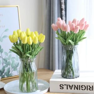1pc Tulip Artificial Flower High-end Tulip Bunga Hiasan Wedding Celebration Home Living Room Decoration Gift