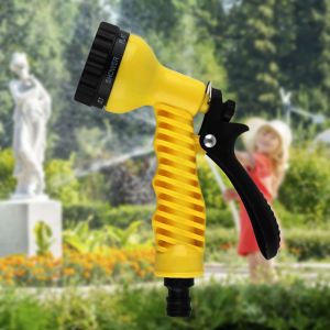 Portable Water Hose Nozzle Multi-Function Hand-Held Garden Spray Nozzle Household High Pressure Adjustable Water Flowers Trees