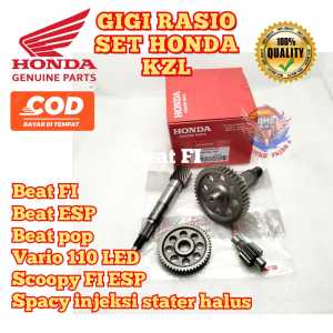 Gigi rasio Set Beat FI Beat esp Beat Pop Vario 110 led scoopy Fi esp  spacy injeksi stater halus Gear rasio kualitas asli original Honda KZL