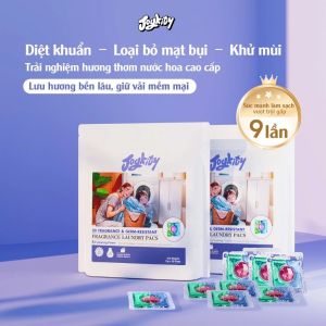 [01 Túi] Viên Giặt 3D Lưu Hương Kháng Khuẩn Joykity Công Thức 3in1 Dịu Nhẹ An Toàn Cho Da Lưu Hương 24 Tiếng Túi 20V