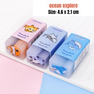 Penghapus Pensil Karakter Motif Kartun Eraser Pencil Warna Warni Lucu/ Penghapus Anak Murah SD