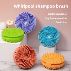 DANDARU Silicone Soft Bristle Shower Brush Massage Double-sided Body Shampoo Brush Durable Cleaning Bath Brush For Exfoliation