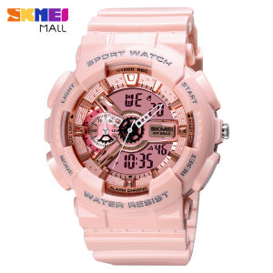 SKMEI นาฬิกาแฟชั่นจอดิจิตอลกันน้ำ50เมตรหน้าจอคู่สำหรับนักเรียนชาย1688