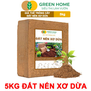 Đất Nén Xơ Dừa GreenHome Viên Nén 5kg Đã Qua Xử Lý Bổ Sung Vi Sinh Nở Gấp 5 Lần Trồng Rau Hoa