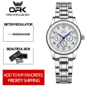 OPK Watch For Woman Women WaterProof Original Stainless Steel Leather With Box Fashion Quartz Ladies Watch