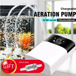 BERGARANSI SOBO Pompa Aerator aquarium kolam ikan Udara oksigen Gelembung ac dc 12 volt 2200mAh