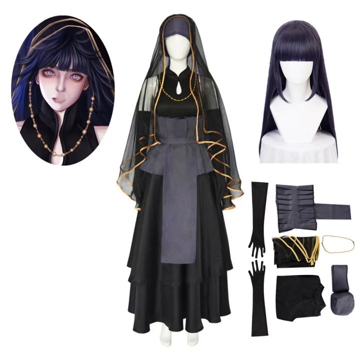 Anime The Last Hyuga Hinata Cosplay Hyuga Hinata Black Wedding Dress ...