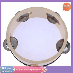 Graceful 1Pc 15cm Wooden Tambourine Drum Kids Handheld Drum Percussion Musical Instruments Toys For Children Educational Toys