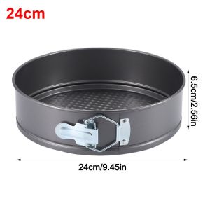 RANG 1Pcs Carbon Steel Baking Mould Non Stick Leakproof Cake Baking Pan Durable with Removable Bottom Cake Mould for Home Kitchen Bakery