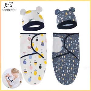 SKISOPGO Newborn Sleeping Bag Soft Cotton Receiving Blanket Sleeping Swaddle Anti-startle Sleep Bag Baby