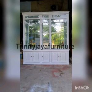 Lemari Pajangan Kristal Jumbo Premium Kayu Blokteak 18ml Duco (Custom)