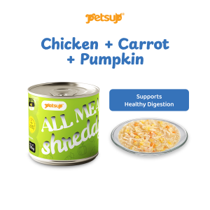 Petsup All Meat Shreddy Wet Dog Food in Can 170g Real Meat High Protein Soft Shredded Meat and Vegetables Meal for Dogs Supports Muscle Health Daily Nutrition and Vitality