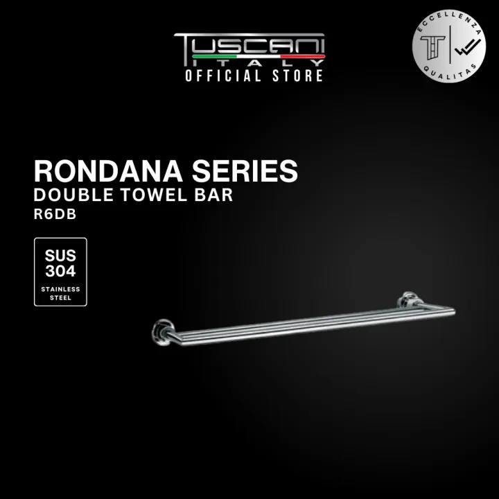 Tuscani R6DB - Rondana Series Double Towel Bar- Bathroom Accessories