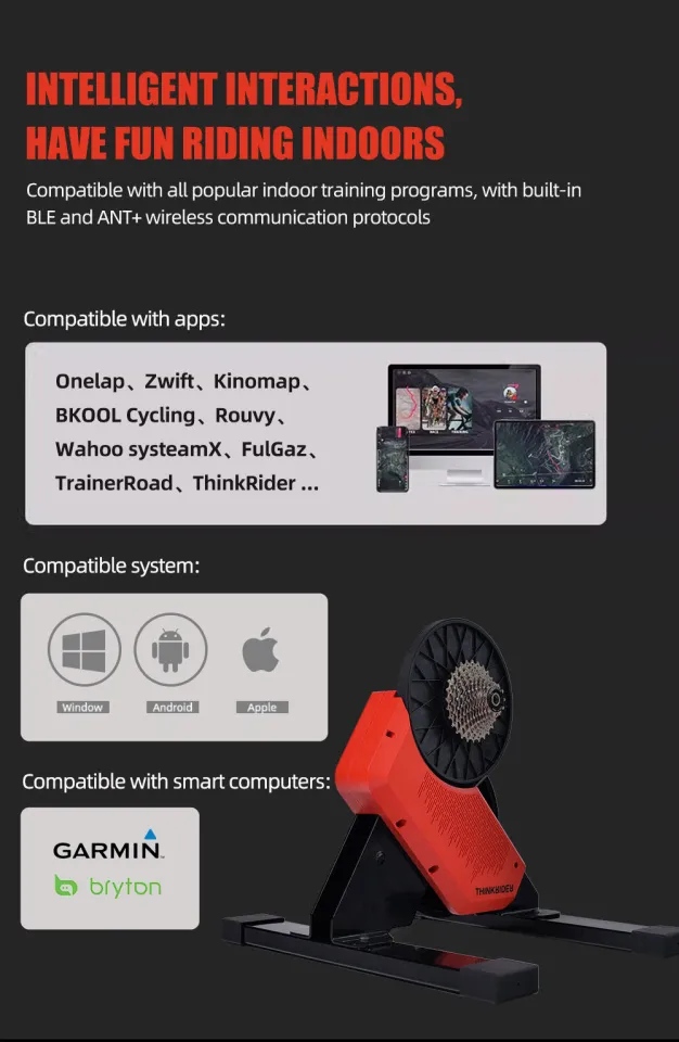 Official Warranty】ThinkRider X2-2 Smart Bike Trainer MTB Road