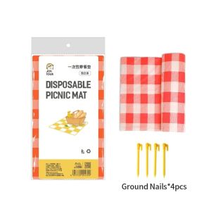 【SG Seller】Disposable Plaid Picnic Mat Waterproof Moisture-Proof Outdoor Picnic Mat Outing Grass Mat Beach Mat Camping