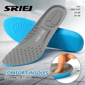 SRIEI 1 Pair Shock Absorbing Insoles Sports Insoles Full Length Massage Cushion Insoles Boot Replacement Inserts Shoe Pad