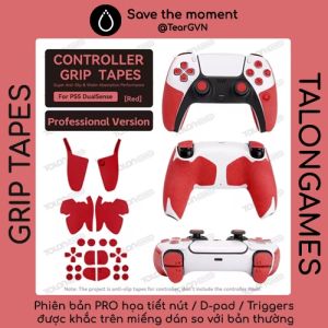 Bộ miếng dán Grip Tape 3M TALONGAMES chống trượt và thấm hút mồ hôi nhanh cho tay cầm PS5