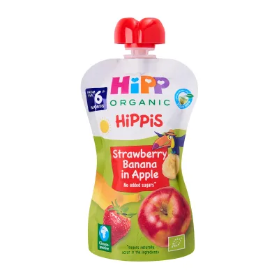 Hipp Organic Strawberry Banana Apple Pouch Gluten Free