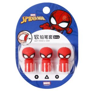 3pcs/Set Cartoon Pencil Cap Cartoon Universal Pencil Cap Protective Cover Pencil Extender Pen Hat for Students Kids Pooh / Marvel/Spider-Man