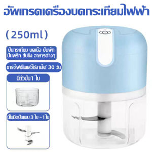 เครื่องปั่นกระเทียม พริก 250ML ไร้สาย USB ปั่นละเอียด บดเนื้อ บดกระเทียมไฟฟ้า ปั่นกระเทียม/ปั่นพริก/ปั่นเนื้อ/ปั่นอาหาร
