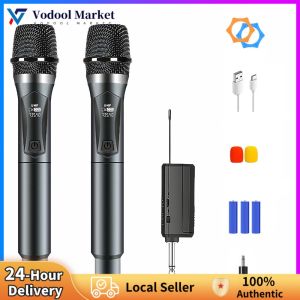 Wireless Microphones for Karaoke and Stage Performances Cordless Dynamic Microphones with High Sensitivity and Long Range