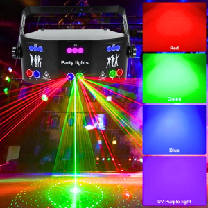 READY Alien Lampu Disco laser sensor suara musik sorot panggung Proyektor LED RGB DMX512 240V 20W