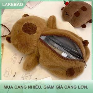 【LAKEBAO】 Sáng Tạo Sang Trọng Capybara Công Suất Lớn Bút Chì Trường Hợp Đa Chức Năng Văn Phòng Phẩm Lưu Trữ Túi Bút Túi Quà Tặng