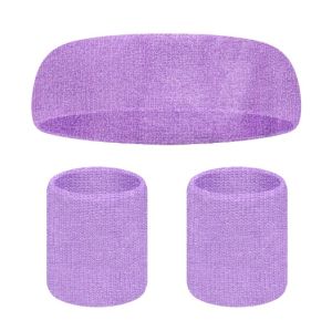 2 Wristband + Headband Gelang Handuk Olahraga Gym Tennis