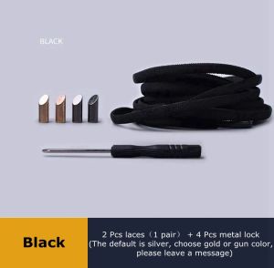 1 Đôi Dây Giày Co Giãn Dây Giày Không Buộc Khóa Kim Loại Dây Giày Thể Thao Thoải Mái Hình Tròn Dây Giày Lười Cho Người Lớn Trẻ Em Dây Giày Nhanh Cho Cả Nam Và Nữ