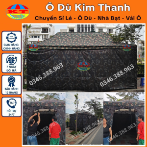 Nhà Bạt Rằn Ri Dã Chiến Có Cửa Kéo Khoá Ra Vào Rèm Che Kín 4 Mặt