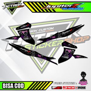 STRIPING VARIASI YAMAHA JUPITER Z BURHAN DESAIN MOB PSYCHO 100 / STICKER LIST MOTOR YAMAHA JUPITER Z BURHAN