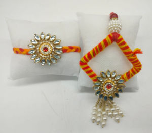 Rakhi Bracelet for Raksha Bandhan | Gift Band I Designer Rakhi for Brother | Rakhi for Brother Men Kids (Pack of 2 pcs)