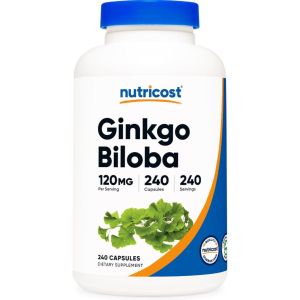 Nutricost Ginkgo Biloba 120mg – Hỗ Trợ Tuần Hoàn Não Tăng Cường Trí Nhớ & Khả Năng Tập Trung ✔ Hỗ trợ duy trì sự minh mẫn đặc biệt ở người học tập và làm việc cường độ cao. ✔ Hỗ trợ sức khỏe hệ thần kinh và chức năng nhận thức.
