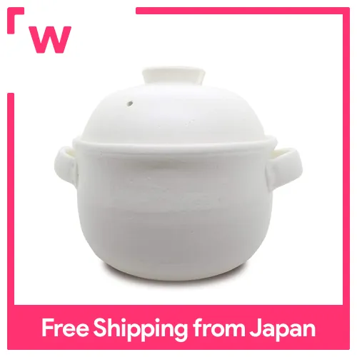 IWANO Gohan Kettle 3-Cup [Happoshi-Kaki] Made in Japan Amazing Earthen ...