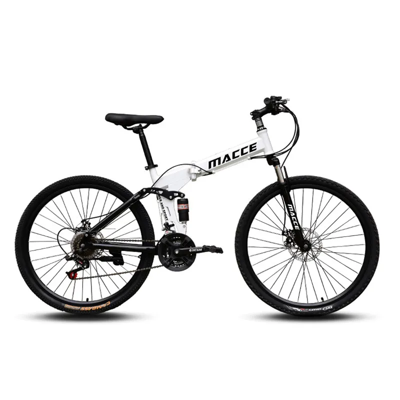 MACCE 26inch Foldable Mountain Bicycle Adult 21 Speed Bike Carbo
