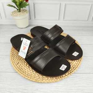 Sandal Kulit Pria Terbaru Sendal Slop Ban Dua Size 38-43 Sandal Pria Lebaran 2025