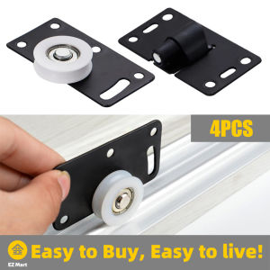 【Fast Shipping】 4SET  Single Wheel Pulley Slide Door Roller Door Wheel Hardware Furniture Top Upper Bottom Wheel Kit Closet-Roller