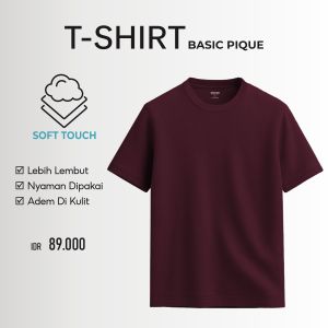 Aerostreet T Shirt Pique Abner Maroon Kaos T Shirt KAAAA