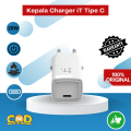 IT Plug 20W Charger - White / IT Plug 20W Charger Wall / IT 20W Kepala Charger / IT Plug 20W Charger / IT Plug It 20 / Wall Charger 20W Tipe C. 