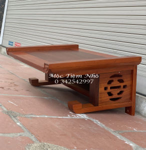 Bàn thờ treo tường hiện đại gia tiên gỗ hương cỡ 61x41