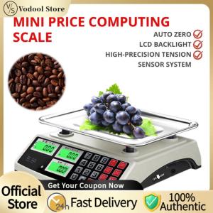【24Hours Shipped】 40kg/1g Commercial Price Scale with Stainless Steel Plate Counting Weight Scale Rechargeable Food Produce Scale for Vegetables