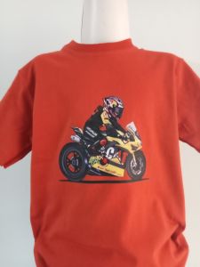 Kaos Anak Laki-Laki Desain Moto GP Motif Racing Merah Usia 2-12 Tahun