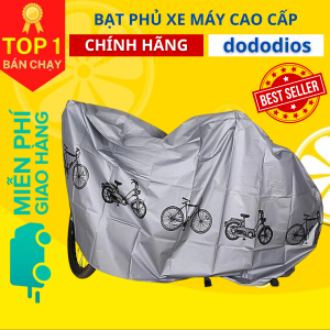 Bạt phủ xe máy tráng bạc ngăn cản tối đa tia UV và sức nóng làm hư hại xe bạt phủ xe đạp - Chính hãng dododios