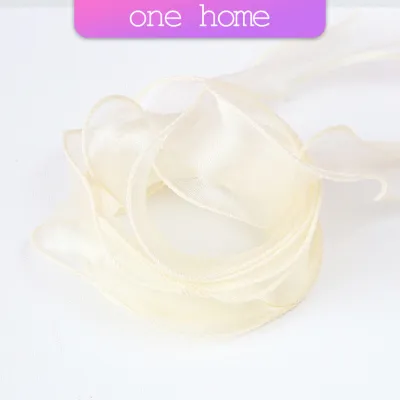 One Home ริบบิ้นผ้าโปร่ง หน้ากว้าง 4cm ยาว 10m ริบบิ้นผ้าแก้ว สําหรับตกแต่งเค้ก Organza Ribbon