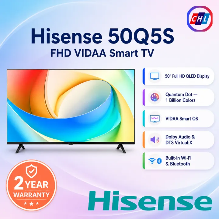 HISENSE 50" FHD VIDAA SMART TV 50Q5S