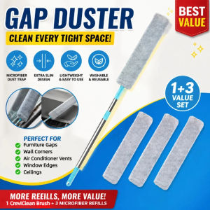 Extendable Microfiber Duster Long Handle Gap Cleaning Brush Flexible Dust Remover Under Bed Sofa Furniture Aircond Vent Ceiling Corner Penyapu Habuk