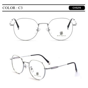 Berrybarton Kacamata Bulat Alloy Lensa Minus Anti Radiasi Blueray Photocromic Pria Wanita 5219