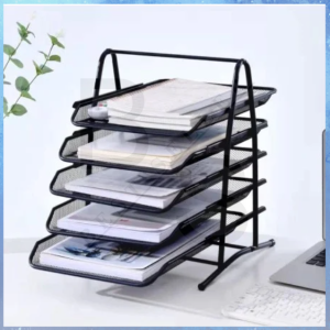 File Tray Frame Five Layers Office Organizer Wire Mesh